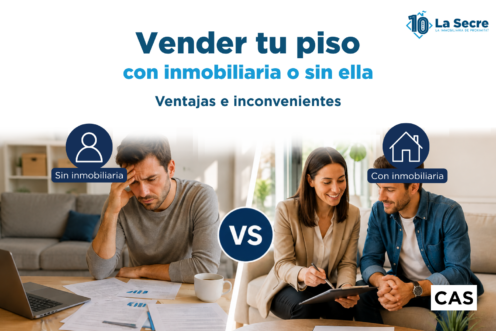 Vendre el teu pis amb immobiliària o sense — Avantatges i inconvenients