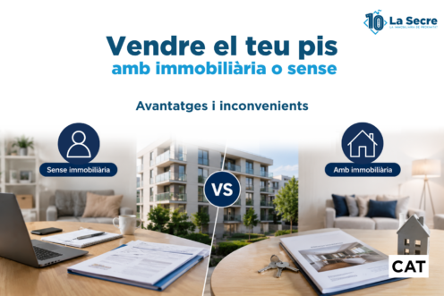 Vendre el teu pis amb immobiliària o sense — Avantatges i inconvenients