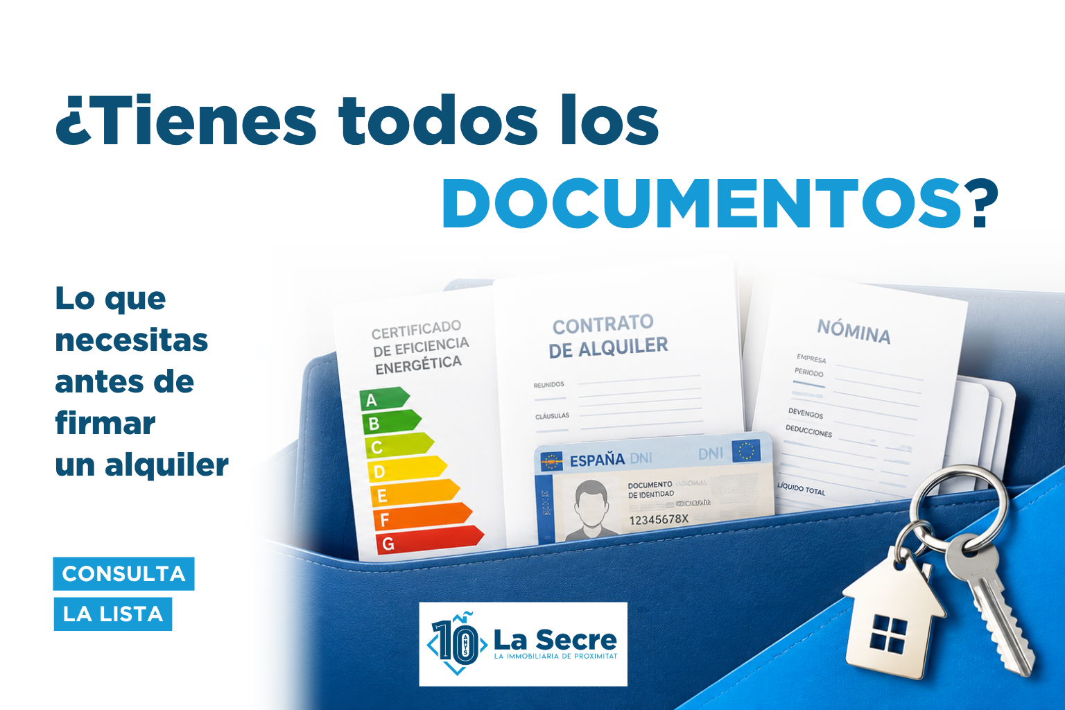 Qué documentos necesitas para alquilar un piso
